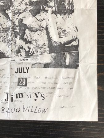 Mudhoney Flyer Sunday July 29 1990 at Jimmys 8200 Willow New Orleans 3.jpg