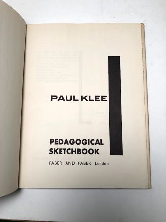 Paul Klee Pedagogical Sketchbook 1953 Faber and Faber Hardback with Dj 8.jpg