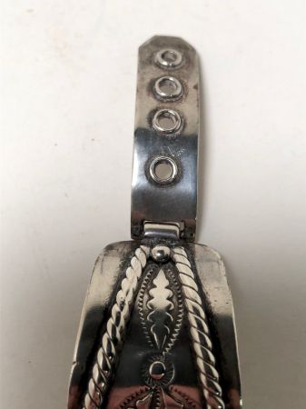 Pre WWII Silver Native American Silver Watch Band with Buckle Clasp 15.jpg