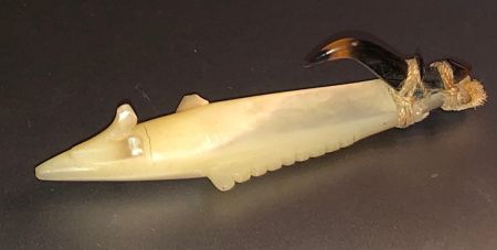 Solomon Island Trolling Lure Mother Of Pearl with Turtle Shell Carved Hook 6.jpg