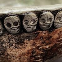 Antique Tibetan Kapala Skull Cap Lined in Silver and Silver Skulls 11.jpg