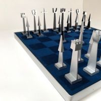 Austin Cox Enterprises Modernist Chess Set 1962 Aluminum Alcoa 19.jpg