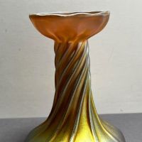 Louis Comfort Tiffany Favrile Glass Candlestick 17 (in lightbox)
