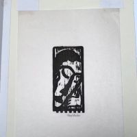 Max Weber Woodcut Head Japon Paper 5 (in lightbox)