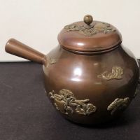 Meiji Era Mix Metal Japanese Tea Pot SIde Handle Kyusu 16.jpg