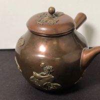 Meiji Era Mix Metal Japanese Tea Pot SIde Handle Kyusu 3.jpg