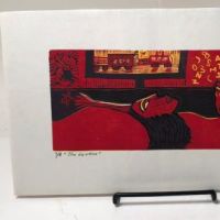 Naul Ojeda woodcut signed and numbered The Lovers 1976 4.jpg