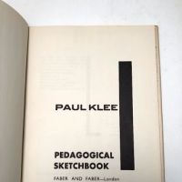 Paul Klee Pedagogical Sketchbook 1953 Faber and Faber Hardback with Dj 8 (in lightbox)