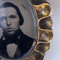 Rose Gold Scalloped Edge Broach with Tintype Portrait of Young man with Beard 11.jpg