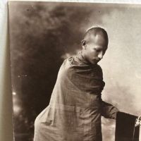 Siam Buddhist Priest with Skeleton Hand Real Photo Postcard 5.jpg (in lightbox)
