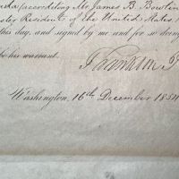 Signed Franklin Pierce appointment of James Bowlin to Republic of New Granada December 16th 1854 5.jpg