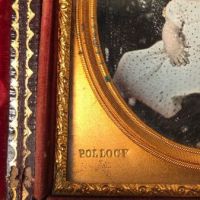 Sixth Plate Daguerreotype of Baby Very Early Baltimore Photographer Signed Pollock  2.jpg