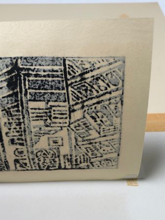 1963 Un'ichi Hiratsuka Woodcut Block Print Old Georgetown Bookstore 11.jpg