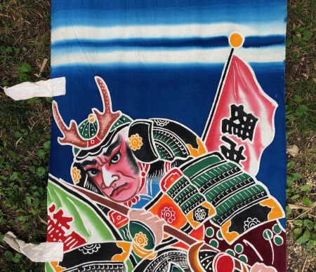 Boys Day Banner 27 Inches wide x 24 Feet Tall Warriors on Horseback with Temple 9.jpg