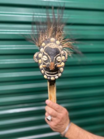 Cassowary Bone Dagger with Clay Head Papua New Guinea 10.jpg