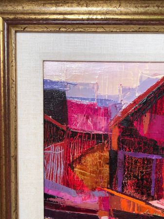 John Black Expressionist Cityscape Painting Circa 1970's 10.jpg