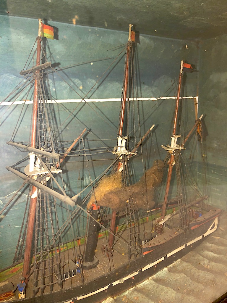 Merchant Ship Folk Art in Glass Box 17.jpg