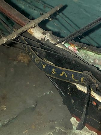 Merchant Ship Folk Art in Glass Box 4.jpg