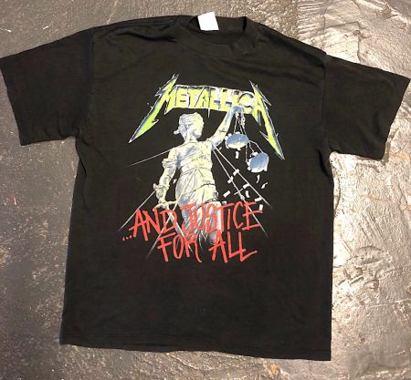 Original Metallica Tour Shirt for And Justice For All XL Black Shirt ...