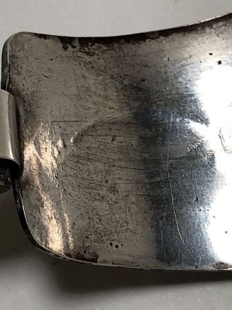 Pre WWII Silver Native American Silver Watch Band with Buckle Clasp 20.jpg