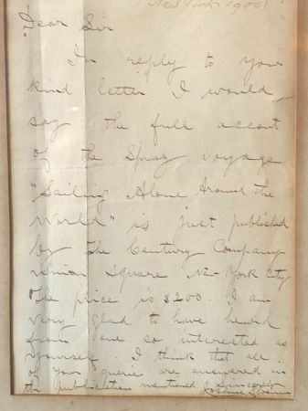 Signed Letter by Joshua Slocum 1900 Author of Sailing Alone Around The World 8.jpg