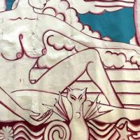 Art Deco Style Mural Painting Modern Adam and Eve 12 (in lightbox)