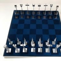 Austin Cox Enterprises Modernist Chess Set 1962 Aluminum Alcoa 15.jpg