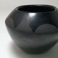 Black on Black Native American Pot Santa Clara Bowl By Gregorita Chavarria 7.jpg