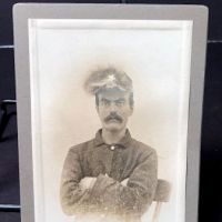 Cabinet Card of Daguerreotype Copy Civil War Era Man with Fur Hat  1.jpg