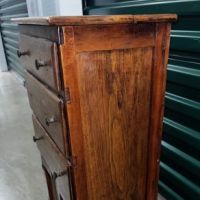 Folk Art Hand Made Miniture Chest 3 Drawers and Cabinet 9.jpg