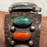 J Begay Navajo Silver Watch Band wtih Vintage Timex 12.jpg
