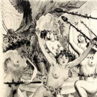 Paul Emile Becat Nude Women Dancing with Tiger Etching 4.jpg