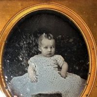 Sixth Plate Daguerreotype of Baby Very Early Baltimore Photographer Signed Pollock  11.jpg