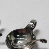 Two Georg Jensen 1928 Salt Cellar with Spoons Model 110 2.jpg