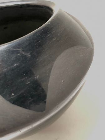 Black on Black Native American Pot Santa Clara Bowl By Gregorita Chavarria 8.jpg