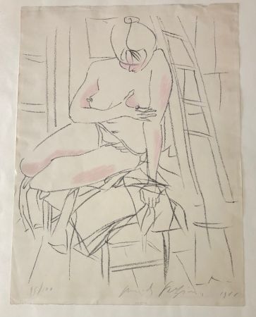 Pericle Fazzini Signed and Numbered Color Lithograph Titled Nudo Edition of 100 1.jpg