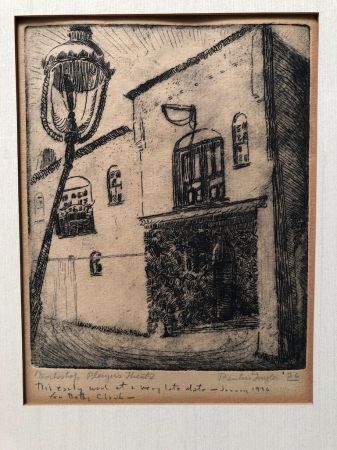 Prentiss Taylor 1926 Etching Worshop Players Theatre Washington DC With Note 1.jpg