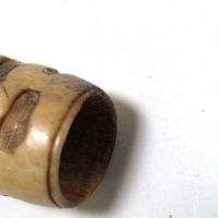 Japanese Kiseru zutsu Pipe-Case Carved Antler Circa Late 19th C 20.jpg