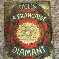 La Francaise Diamant Cycle Tin Lithograph Sign 1.jpg