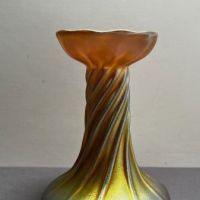 Louis Comfort Tiffany Favrile Glass Candlestick 14 (in lightbox)