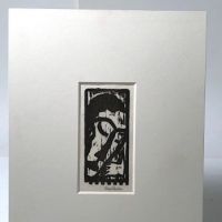 Max Weber Woodcut Head Japon Paper 2 (in lightbox)