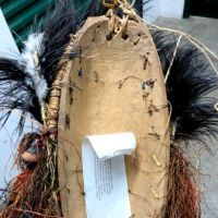 Papua New Guinea Mask Sepik Region with Feathers and Clay and Wood 9.jpg