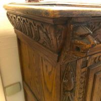 Renaissance Revival Oak 2 Door Cabinet 19th century 9.jpg