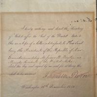 Signed Franklin Pierce appointment of James Bowlin to Republic of New Granada December 16th 1854 2.jpg