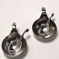 Two Georg Jensen 1928 Salt Cellar with Spoons Model 110 16.jpg