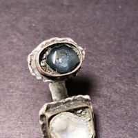 Unmarked Silver 2 Geodes Ring 4.jpg