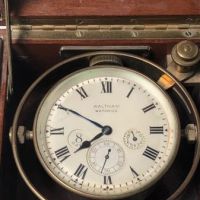 Waltham 8 Day Ship Clock in Wood Case and Key 11.jpg