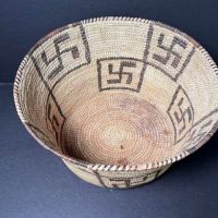 Weaved Basket with Whirly Log Design Akimel O’odham Pima Tribe 3 (in lightbox)