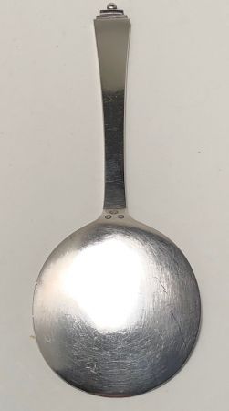 Georg Jensen circa 1920s Art Deco Pyramid Pattern Pastry Server 830 Silver 3.jpg