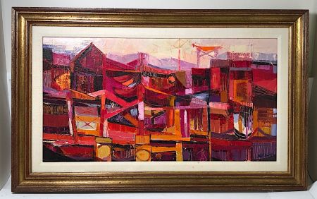 John Black Expressionist Cityscape Painting Circa 1970's 12.jpg